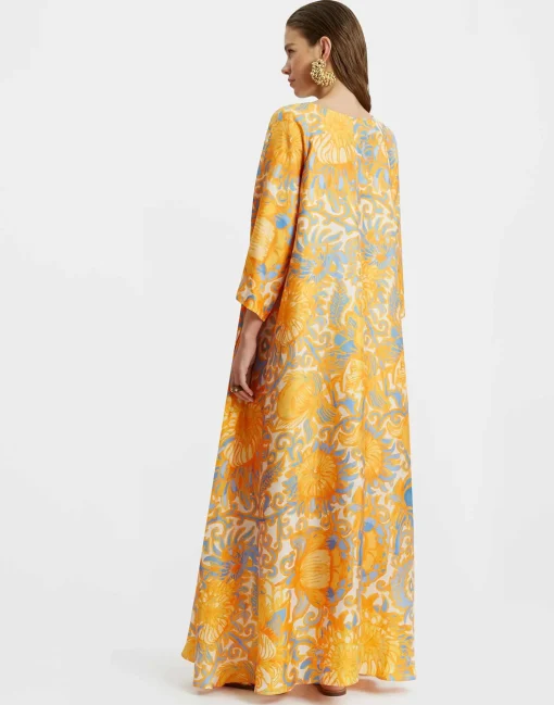 Muumuu DressAnemone Orange in Silk Twill