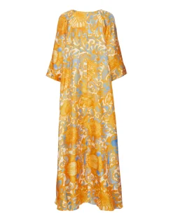 Muumuu DressAnemone Orange in Silk Twill