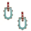 Nefertiti Double EarringsRed in Acrylic Resin