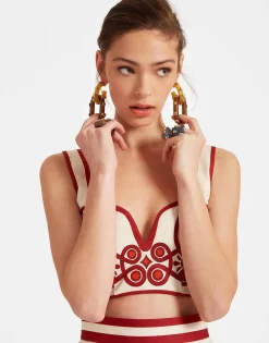 Nefertiti Double EarringsSolid Yellow in Acrylic Resin