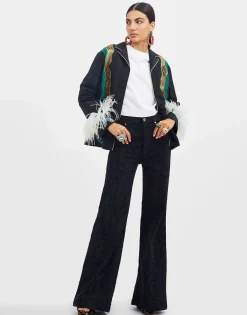 Nile JacketThe Nile Black in Jacquard With Feathers