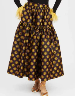 Oscar SkirtWinter Sun Black in Jacquard