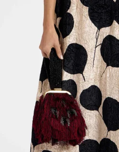 Palazzo Mini BagFuzzy Leopard Black in Embroidered