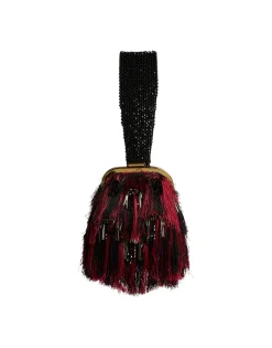 Palazzo Mini BagFuzzy Leopard Black in Embroidered