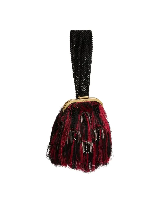 Palazzo Mini BagFuzzy Leopard Black in Embroidered