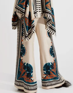 Palazzo PantsFlorence Placée in Silk Twill
