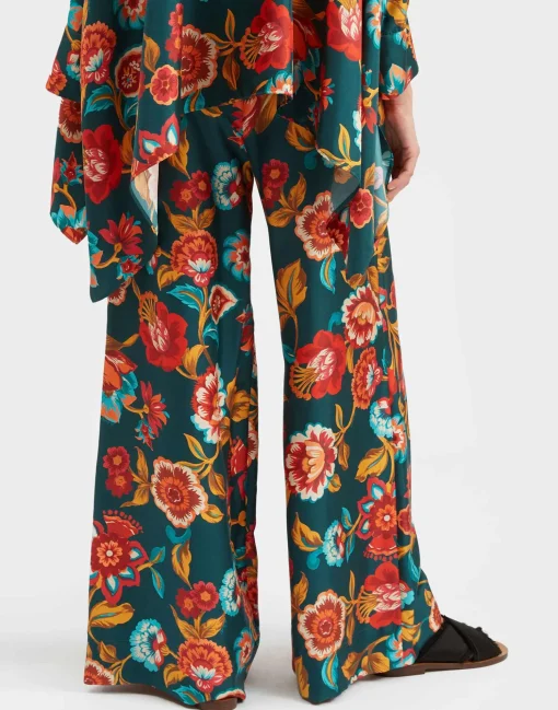 Palazzo PantsHottie Emerald in Silk Twill