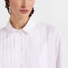Peggy ShirtSolid White in Tailor Poplin