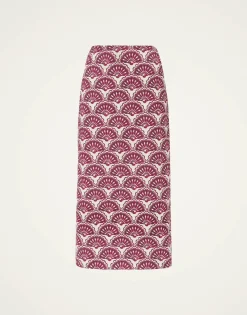 Pencil SkirtFans Purple in Shot Cotton