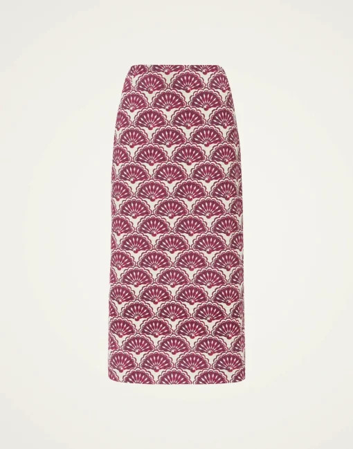 Pencil SkirtFans Purple in Shot Cotton