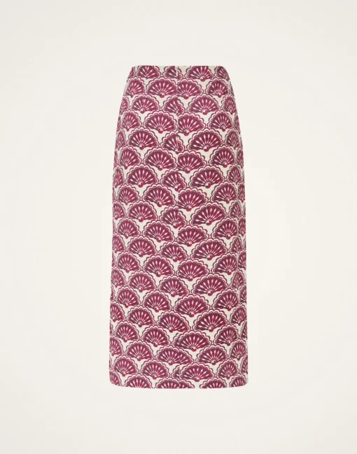 Pencil SkirtFans Purple in Shot Cotton