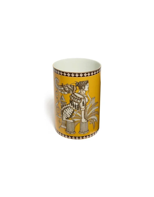 Pillar VaseThe Sphynx Saffron in Porcelain