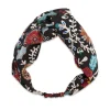 Pinup HeadbandFire Flower in Twill