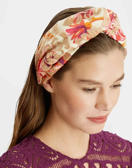 Pinup HeadbandHottie Cream in Embroidered Organza