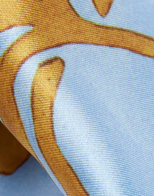 Pinup HeadbandTangle Light Blue in Twill
