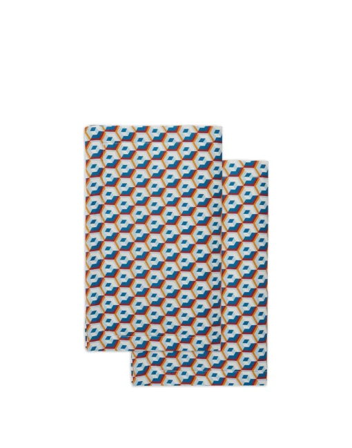 Placemat Set Of 2Cubi Blu in Linen
