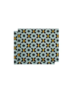 Placemat Set Of 2Plaza Small Light Blue in Shot Cotton