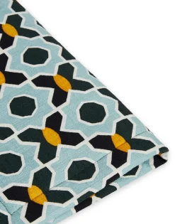 Placemat Set Of 2Plaza Small Light Blue in Shot Cotton