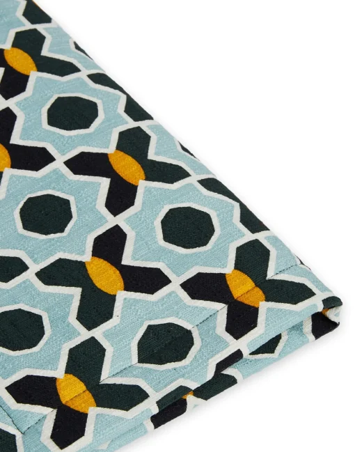Placemat Set Of 2Plaza Small Light Blue in Shot Cotton