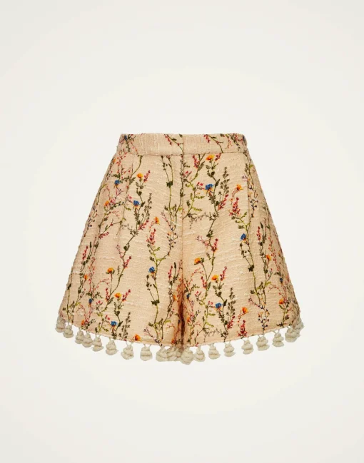 Playa ShortsPrimavera Cream in Tweed With Tassels