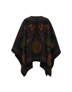 PonchoGrenadilla Placée Black in Baize Wool