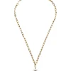 Power Pendant NecklaceBlack Obsidian in Brass