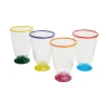 Quilted Glasses Set Of 4Multicolor in Murano Glass
