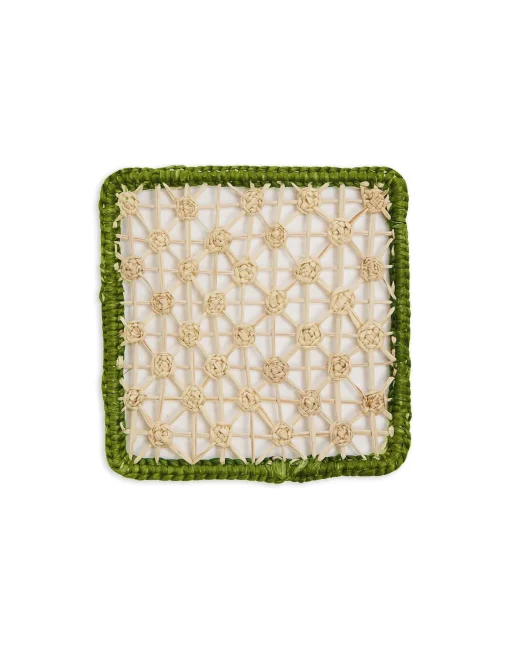 Raffia Coaster Set Of 4Mixed in Iraca