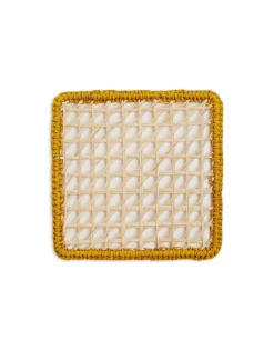 Raffia Coaster Set Of 4Mixed in Iraca