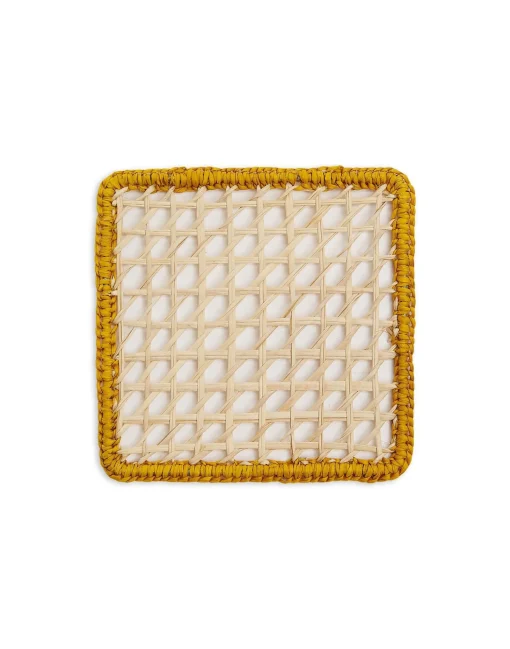Raffia Coaster Set Of 4Mixed in Iraca