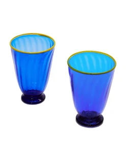 Rainbow Glass Set of 2Blue in Glass