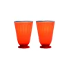 Rainbow Glasses Set Of 2Orange in Murano Glass