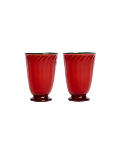 Rainbow Glasses Set Of 2Red in Murano Glass