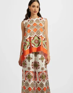 San Carlo TopPartenope Placée in Twill Silk