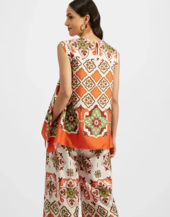 San Carlo TopPartenope Placée in Twill Silk