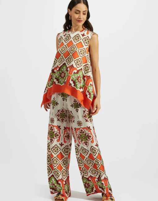 San Carlo TopPartenope Placée in Twill Silk