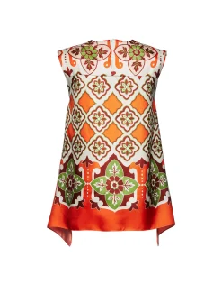 San Carlo TopPartenope Placée in Twill Silk