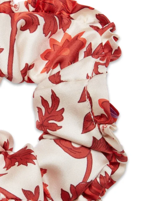 ScrunchieDragonflower Mini Red in Silk Twill