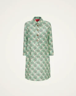 Short Artemis DressFans Mint in Shot Cotton