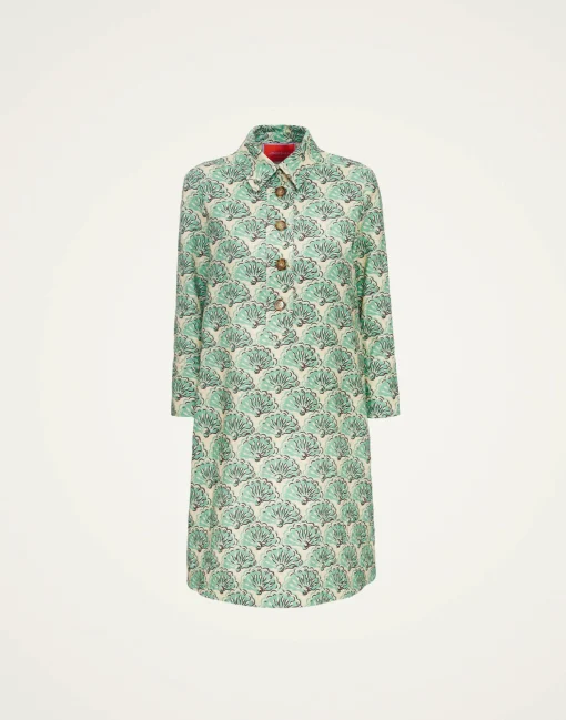 Short Artemis DressFans Mint in Shot Cotton