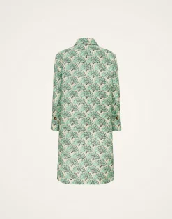 Short Artemis DressFans Mint in Shot Cotton