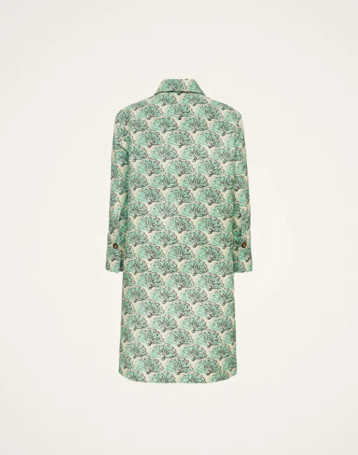 Short Artemis DressFans Mint in Shot Cotton