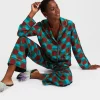 Silk PajamaSfere Grandi Verde in Twill Silk