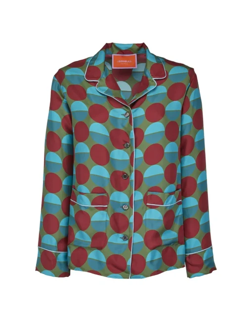 Silk PajamaSfere Grandi Verde in Twill Silk