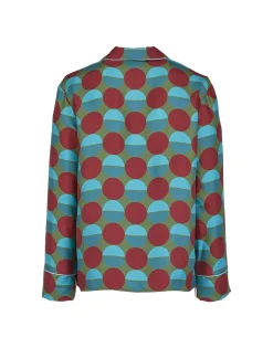 Silk PajamaSfere Grandi Verde in Twill Silk
