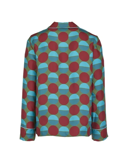 Silk PajamaSfere Grandi Verde in Twill Silk