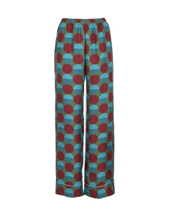 Silk PajamaSfere Grandi Verde in Twill Silk