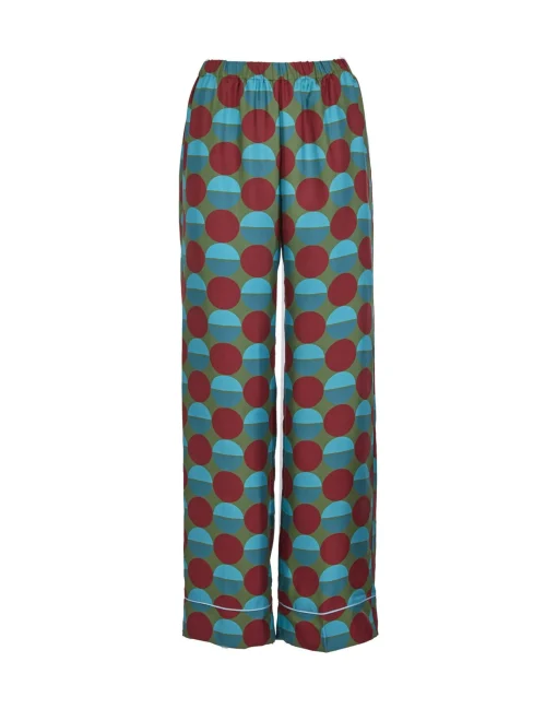 Silk PajamaSfere Grandi Verde in Twill Silk