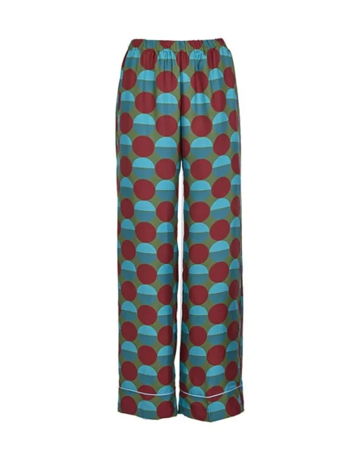 Silk PajamaSfere Grandi Verde in Twill Silk