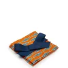 Small Napkins Set Of 4Como Fish Orange Small in Linen
